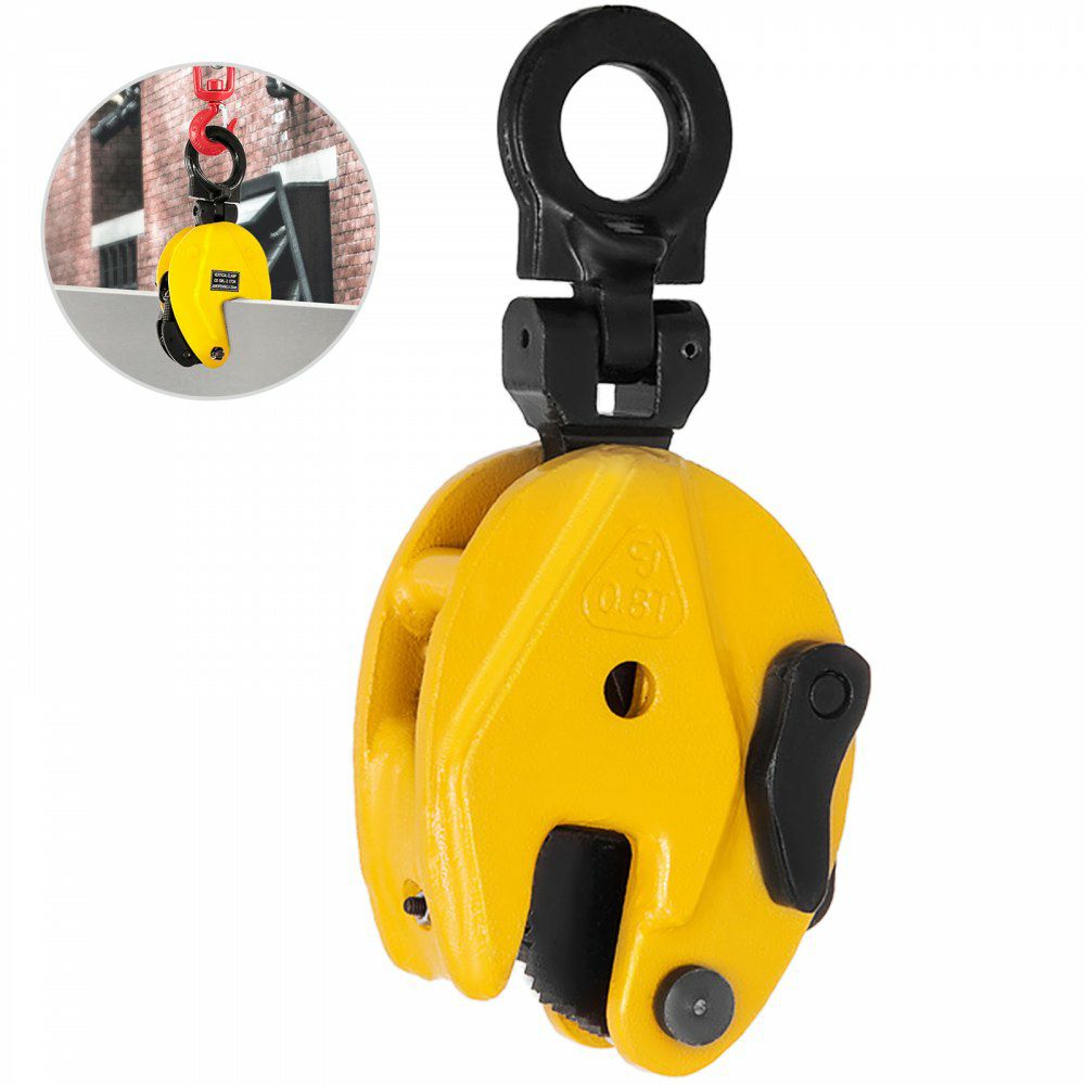 0.8T Plate Clamp 1763Lbs Plate Lifting Clamp Jaw Opening 0.6 inch Vertical Plate Clamp for Lifting and Transporting  |   Hoists & Winches & Rigging Hoists & Winches & Rigging Hoists & Winches & Rigging