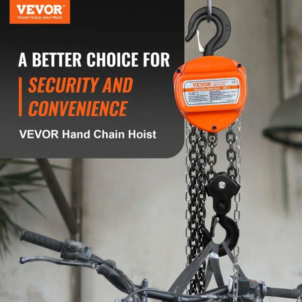 2 Ton Hand Chain Hoist 10 FT Come Along, 4400 lbs Capacity G80 Galvanized Carbon Steel with Double-Pawl Brake, Auto Chain Leading & 360° Rotation Hook, for Garage Factory Dock  |   Hoists & Winches & Rigging Hoists & Winches & Rigging Hoists & Winches & Rigging