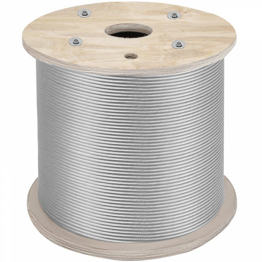 304 Stainless Steel Cable 1/4 Inch 7 X 19 Steel Wire Rope 200Feet Steel Cable for Railing Decking DIY Balustrade(1/4 Inch-200Feet)  |   Chain & Wire & Rope Chain & Wire & Rope Chain & Wire & Rope