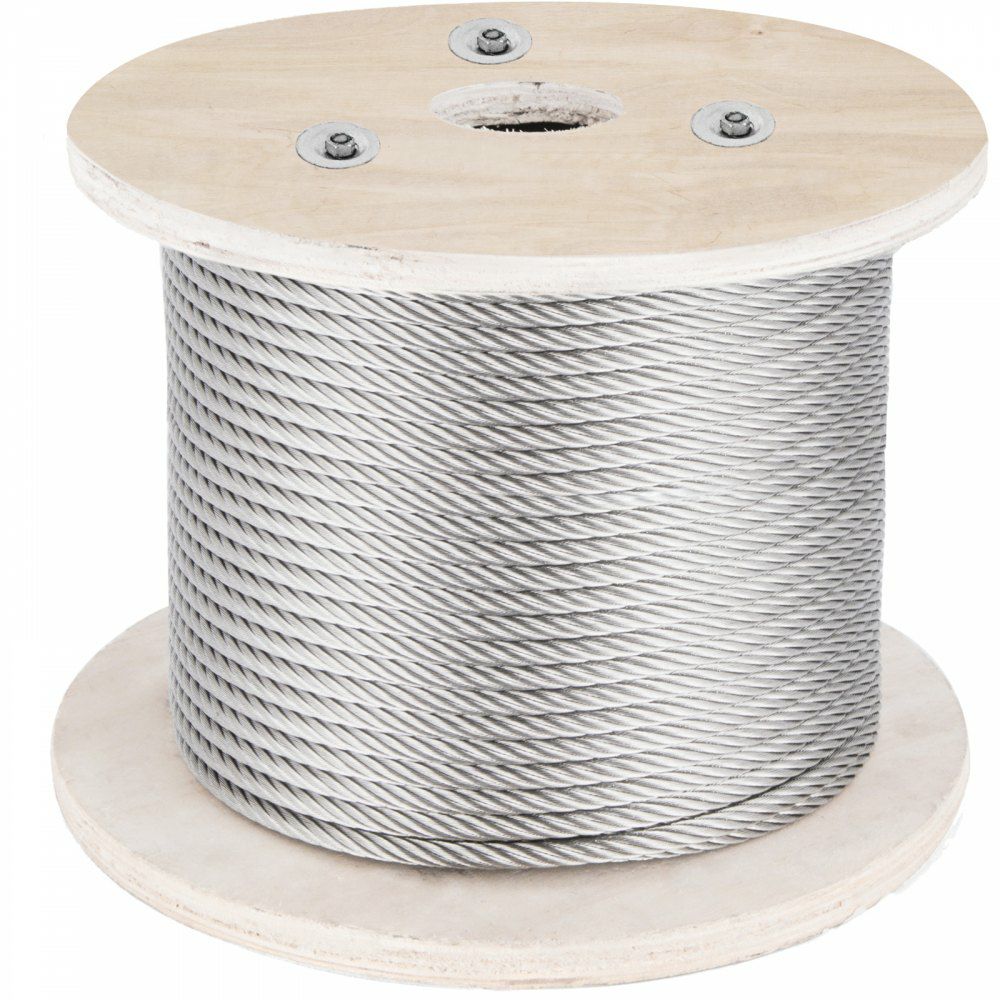 5/32 Stainless Steel Cable, 500FT T316 Wire Rope 1×19 Marine Grade Steel Cable for Deck Railing Brackets Handrail Stair DIY Balustrade  |   Chain & Wire & Rope Chain & Wire & Rope Chain & Wire & Rope