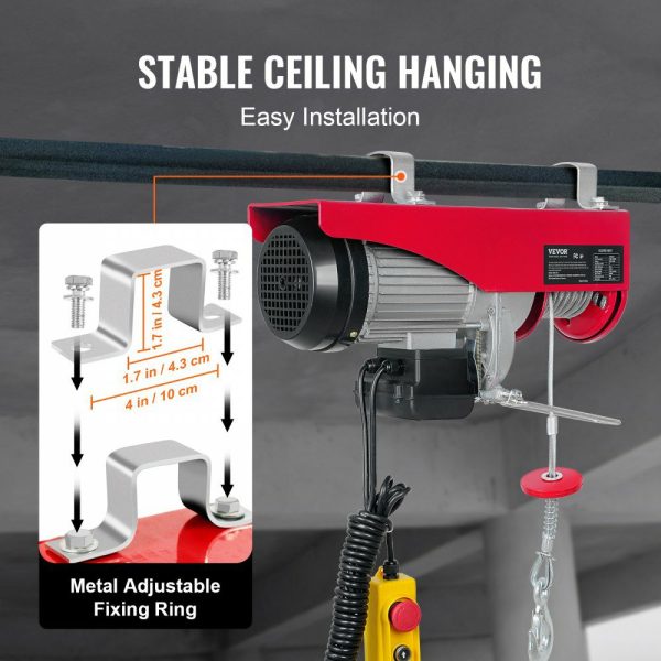 880lbs Electric Hoist with 14ft Wired Remote Control, 110V Electric Hoist Attic Lift 20-40 FT Lifting Height for Garage Attic Warehouse Factory  |   Hoists & Winches & Rigging Hoists & Winches & Rigging Hoists & Winches & Rigging