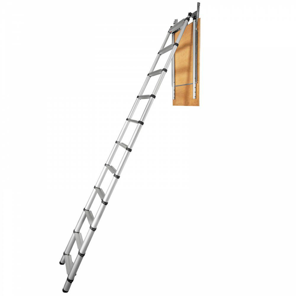 Attic Ladder Telescoping, 350-pound Capacity, 39.37″ x 23.6″, Multi-Purpose Aluminium Extension, Lightweight and Portable, Fits 9.8′-10.5′ Ceiling Heights, Convenient Access to Your Attic Standa  |   Building Supplies Building & Construction Building Supplies