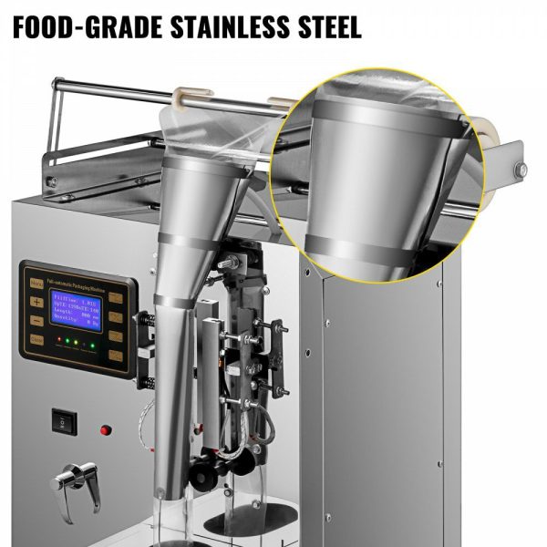 Automatic Liquid Sealing Machine Food-Grade Stainless Steel Weighing Filling Machine 5-160 ml Liquid Quantitative Dispenser, with 20-40 Bags/Min Sauce Packing, Trilateral Sealing for Oil/Milk  |   Filling & Sealing Machine Filling & Sealing Machine Filling & Sealing Machine