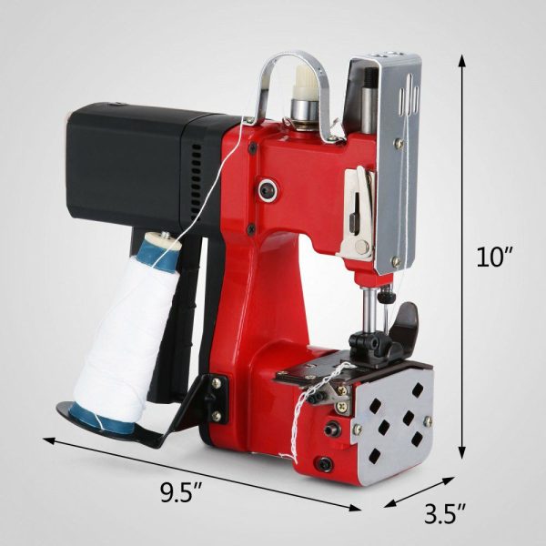 Bag Closer Closing Machine 110V Portable Sewing Electric Stitcher GK9-890 Knitted Bag Sealing Closing Packing Machine Closer for Woven Snakeskin Bag Sack (110V) Red |   Filling & Sealing Machine Filling & Sealing Machine Filling & Sealing Machine