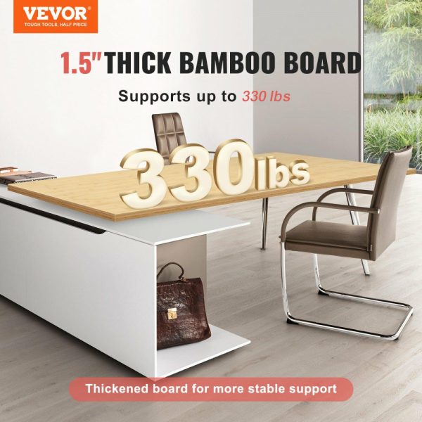 Bamboo Table Top, 70.9″ x 29″ x 1.5″, 330 lbs Load Capacity, Universal Solid One-Piece Bamboo Desktop for Height Adjustable Electric Standing Desk Frame, Rectangular Countertop for Home & Office  |   Workbenches & Accessories Material Handling Workbenches & Accessories