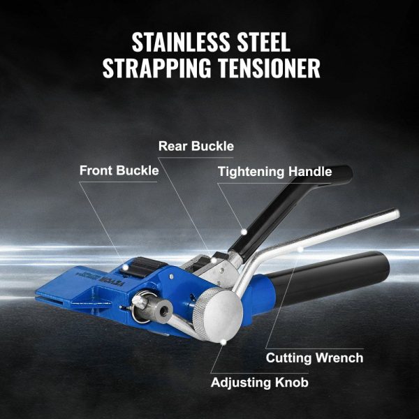 Banding Strapping Kit with Strapping Tensioner Tool, 100 ft Length 304 Stainless Steel Banding, 100 Metal Seals, Pallet Packaging Strapping Banding Kit, Banding Packaging Strapping for Packing  |   Filling & Sealing Machine Filling & Sealing Machine Filling & Sealing Machine