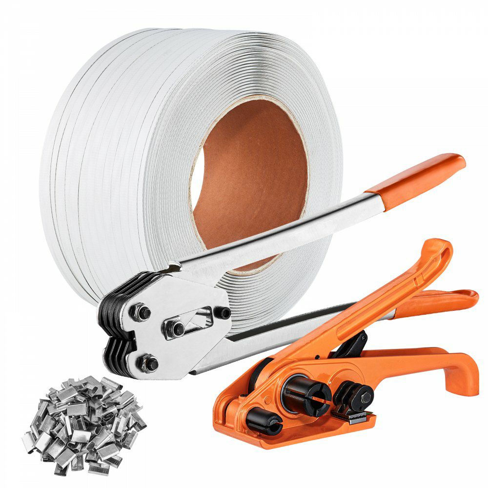 Banding Strapping Kit with Strapping Tensioner Tool, Banding Sealer Tool, 3280 ft Length PP Band, 1000 Metal Seals, Pallet Packaging Strapping Banding Kit Banding Packaging Strapping for Packing  |   Filling & Sealing Machine Filling & Sealing Machine Filling & Sealing Machine