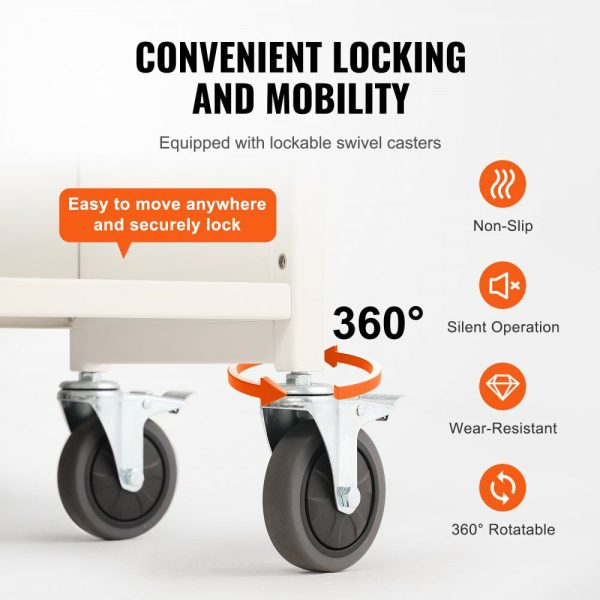 Book Cart, 330 lbs Library Cart, 31.1″ x 15.2″ x 49.2″ Rolling Book Cart, Single Sided L-Shaped Flat Shelves with 4-Inch Lockable Wheels for Home Shelves Office and School, Book Truck in White White |   Carts & Trucks Carts & Trucks Carts & Trucks