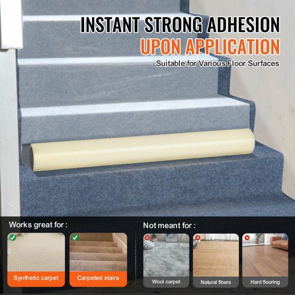 Carpet Protection Film, 36″ x 200′ Floor and Surface Shield with Self Adhesive Backing & Easy Installation, Polyethylene Adhesive Car Mat Protector Roll for Construction & Renovation  |   Building Supplies Building & Construction Building Supplies