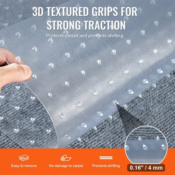 Carpet Protector for Pets, 24″ x 12′ PVC Scratch-Proof Cat Carpet Protector for Doorway, Anti-Slip Cat Scratch Protector Mat, Easy to Cut Plastic Carpet Scratch Stopper, Cat Scratch Guard Carpet  |   Garage Flooring Mat Building & Construction Building Supplies