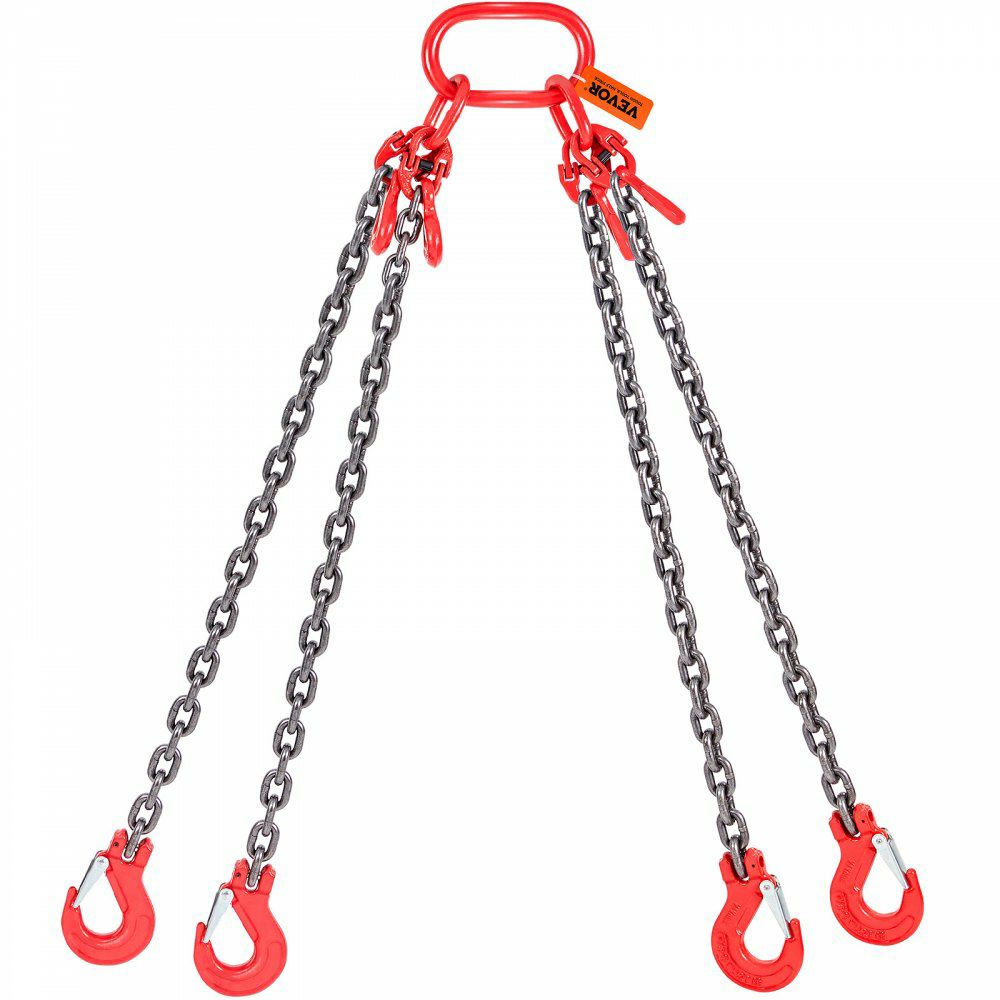 Chain Sling, 11000 lbs Weight Capacity, 5/16” x 5′ G80 Lifting Chain with Grab Hooks, DOT Certified, Blackening Coating Manganese Steel & Adjustable Length, for Dock Factory Construction Site  |   Chain & Wire & Rope Chain & Wire & Rope Chain & Wire & Rope