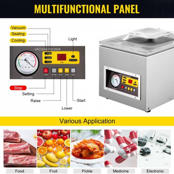 Chamber Vacuum Sealer Machine DZ 260S Commercial Kitchen Food Chamber Vacuum Sealer, 110V Packaging Machine Sealer for Food Saver, Home, Commercial Using  |   Filling & Sealing Machine Filling & Sealing Machine Filling & Sealing Machine