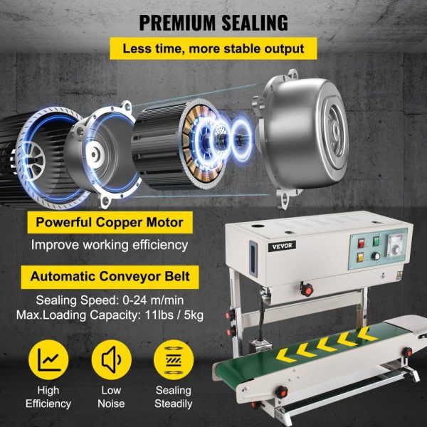 Continuous Band Sealer FR-900, Vertical Automatic Continuous Sealing Machine with Digital Temperature Control, Vertical Band Sealer for Bag Films  |   Filling & Sealing Machine Filling & Sealing Machine Filling & Sealing Machine