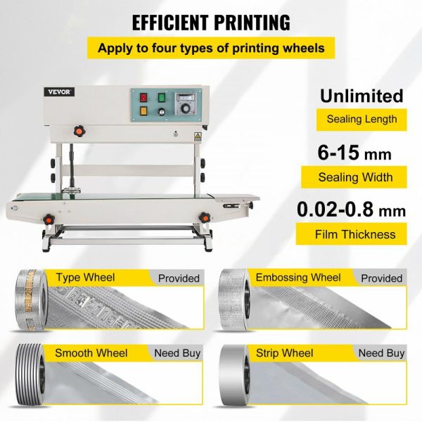 Continuous Band Sealer FR-900, Vertical Automatic Continuous Sealing Machine with Digital Temperature Control, Vertical Band Sealer for Bag Films  |   Filling & Sealing Machine Filling & Sealing Machine Filling & Sealing Machine