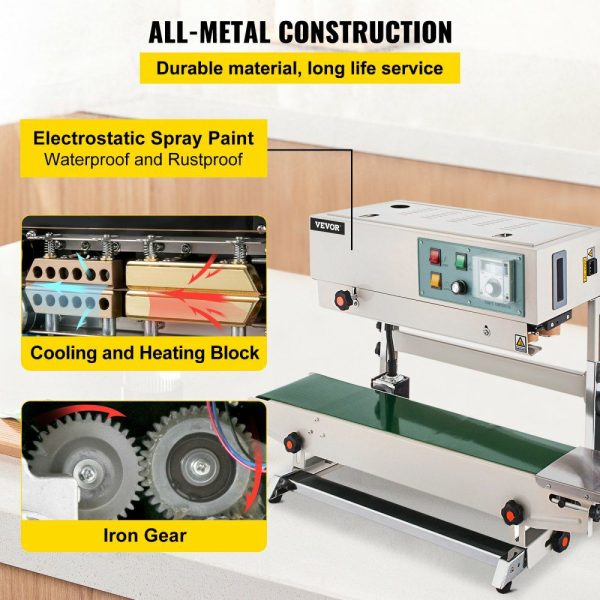 Continuous Band Sealer FR-900, Vertical Automatic Continuous Sealing Machine with Digital Temperature Control, Vertical Band Sealer for Bag Films  |   Filling & Sealing Machine Filling & Sealing Machine Filling & Sealing Machine