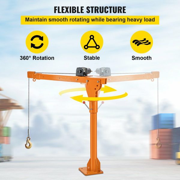 Davit Crane, 2200 lbs Truck Crane, Wireless Remote Control Dock Crane, 12V 360° Swivel Electric Crane for Truck, Crane Hitch for Lifting Goods in Construction, Forestry, Factory, and Transport Yellow |   Hoists & Winches & Rigging Hoists & Winches & Rigging Hoists & Winches & Rigging