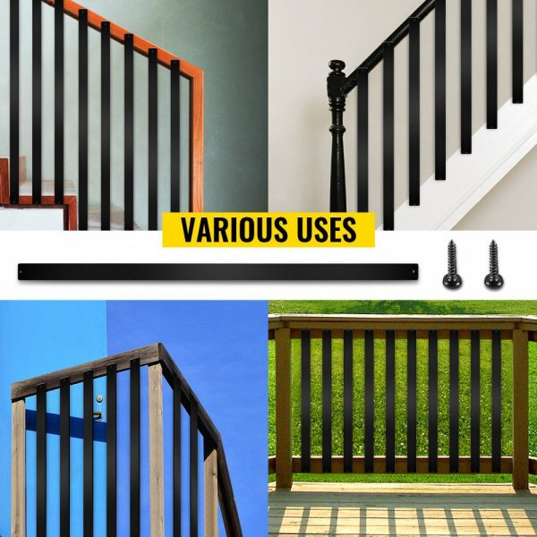 Deck Balusters, 16 Pack Metal Deck Spindles, 29.5″x1″ Staircase Baluster with Screws, Aluminum Alloy Deck Railing for Wood and Composite Deck, Stylish Baluster for Outdoor Stair Deck Porch  |   Building Supplies Building & Construction Building Supplies