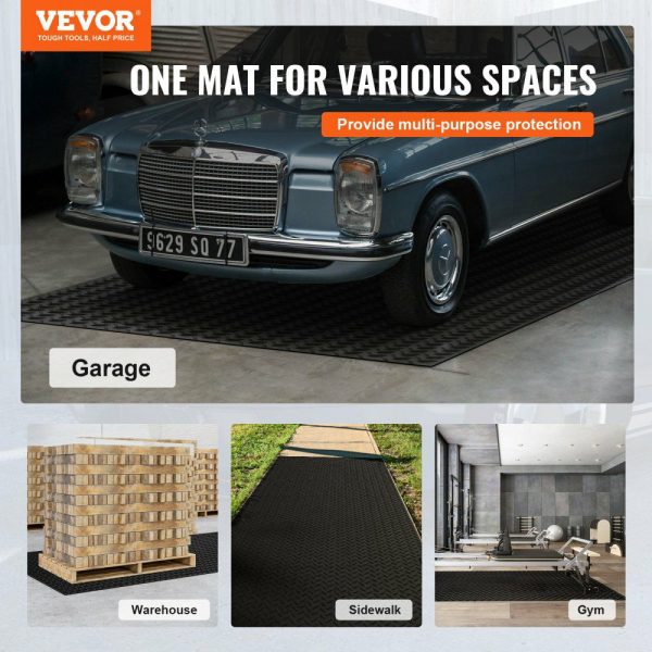 Diamond-Plate Rubber Flooring Roll, 3 mm x 4 ft x 6 ft Garage Floor Mat, SBR Rubber Garage Flooring Roll, Easy to Clean, Diamond Plate Rubber Mat for Under Cars, Garage Industry Gym, Black  |   Building Supplies Building & Construction Building Supplies