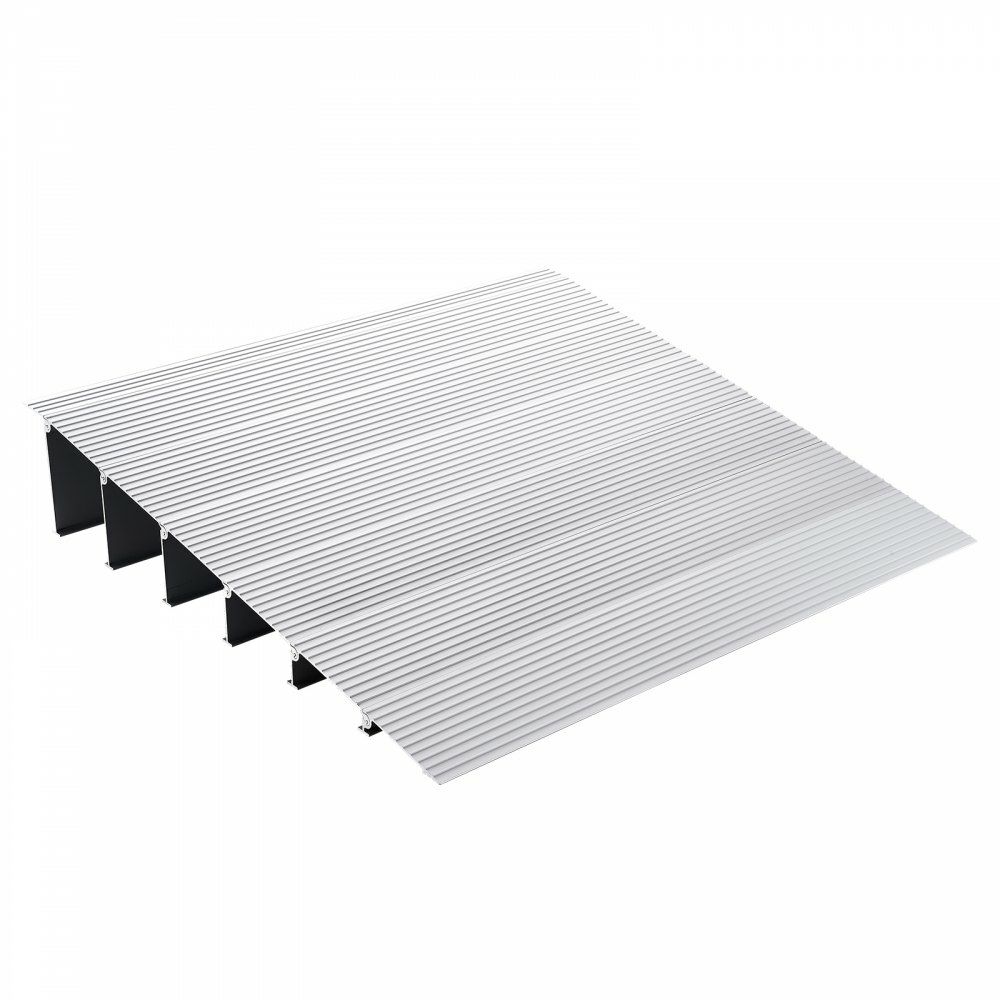 Door Threshold Ramp, 6″ Rise, 800 lbs Load Capacity, Door Ramp for Wheelchairs, Aluminum Threshold Ramp for Doorways, Adjustable Modular Threshold Ramp for Wheelchairs, Scooters, Power Chairs  |   Ramps & Ladders Material Handling Ramps & Ladders