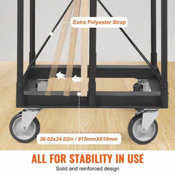 Drywall Cart, 1500 LBS Panel Dolly Cart with 36.02″ x 24.02″ Deck and 5″ Swivel Wheels, Heavy-Duty Drywall Sheet Cart, Handling Wall Panel, Sheetrock, Lumber, for Garage, Home, Warehouse  |   Carts & Trucks Carts & Trucks Carts & Trucks