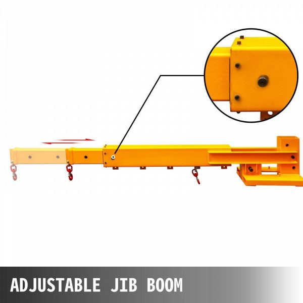 Forklift Mobile Crane 6000lbs/3T Capacity, Forklift Crane Attachment 2 Hooks, Forklift Lifting Hoist w/ Truss Jib Boom, Forklift Extension, Forklift Boom Attachment Towing Handling Equipment  |   Pallet Moving Equipment & Accessories Material Handling Pallet Moving Equipment & Accessories