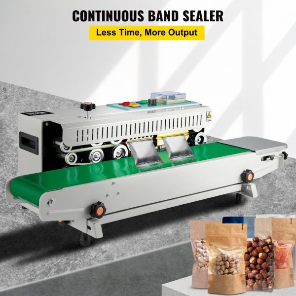 FR-900 Continuous Band Sealer, Automatic Horizontal Band Sealer 110V, Continuous Sealing Machine Temperature Control, Bag Sealer Machine for PVC Bags Films  |   Filling & Sealing Machine Filling & Sealing Machine Filling & Sealing Machine