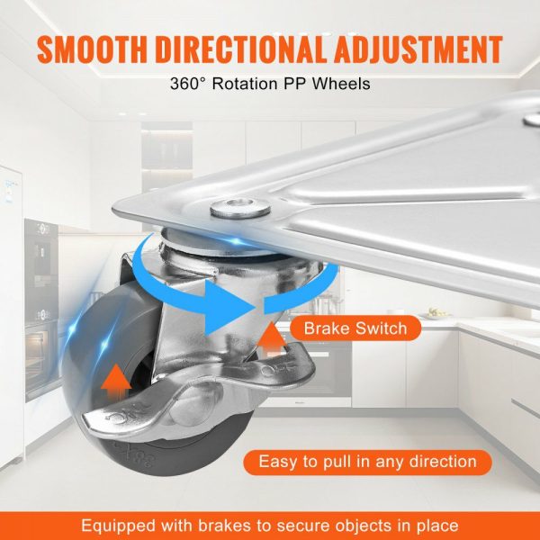 Furniture Dolly, Furniture Moving Dollies with 360° PP Swivel Wheels & Carbon Steel Panel, 500 Lbs Capacity Furniture Lift Mover Tool Set for Moving Heavy Furniture Refrigerator Sofa  |   Dollies & Movers Dollies & Movers Dollies & Movers