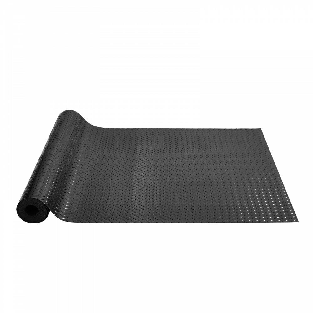 Garage Floor Mats 2 Rolls 14.7 x 3.6 Ft Garage Mat 2.5mm Thickness Black Garage Flooring PVC Garage Mats for Under Car  |   Garage Flooring Mat Building & Construction Building Supplies