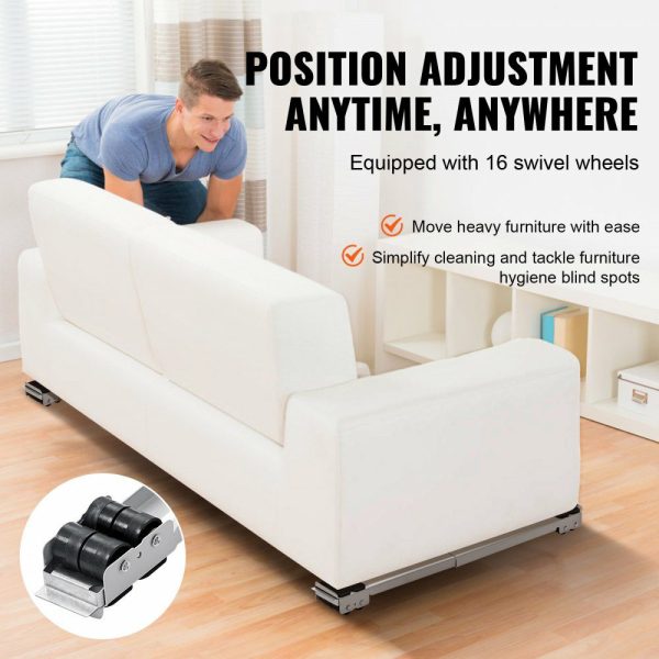 Heavy Duty Furniture Appliances Rollers, 660 lbs Total Load, Extendable Appliance Rollers Mobile Washing Machine Base, Fridge Stand Dolly Movers for Refrigerators, Dryers, Dishwashers, White  |   Dollies & Movers Dollies & Movers Dollies & Movers