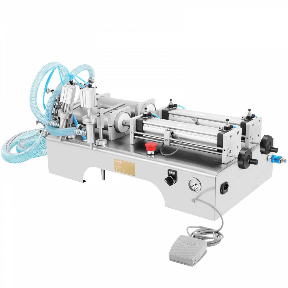 Horizontal Liquid Filling Machine 100-1000ml, Pneumatic Liquid Filling Double Heads, Automatic Bottle Filler for High Viscosity Liquid and Paste  |   Filling & Sealing Machine Filling & Sealing Machine Filling & Sealing Machine