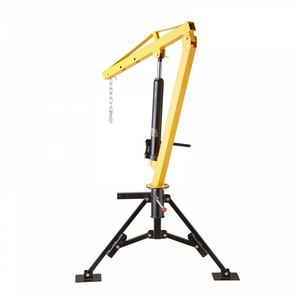 Hydraulic Pickup Truck Crane, 1000 lbs Capacity, 360° Swivel, Hitch Mounted Crane with Three Boom Capacities of 500 lbs, 750 lbs & 1000 lbs, for Lifting Goods in Construction, Forestry, Factory  |   Hoists & Winches & Rigging Hoists & Winches & Rigging Hoists & Winches & Rigging