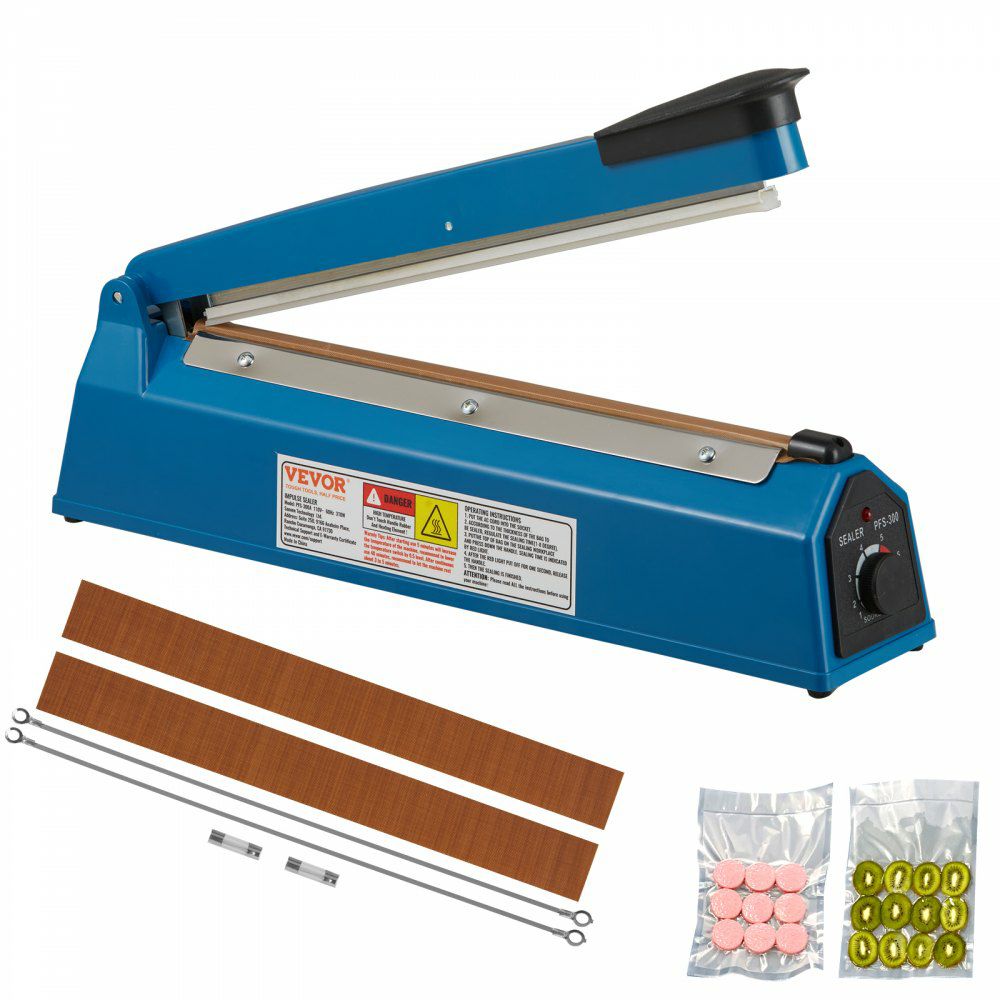 Impulse Sealer 12 inch, Manual Heat Seal Machine with Adjustable Heating Mode, ABS Shrink Wrap Bag Sealers for Plastic Mylar PE PP Bags, Portable Poly Bag Sealing Machine with Extra Replace Kit  |   Filling & Sealing Machine Filling & Sealing Machine Filling & Sealing Machine