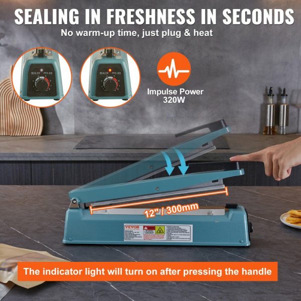 Impulse Sealer 12 inch, Manual Heat Seal Machine with Adjustable Heating Mode, Iron Shrink Wrap Bag Sealers for Plastic Mylar PE PP Bags, Portable Poly Bag Sealing Machine with Extra Replace Kit  |   Filling & Sealing Machine Filling & Sealing Machine Filling & Sealing Machine