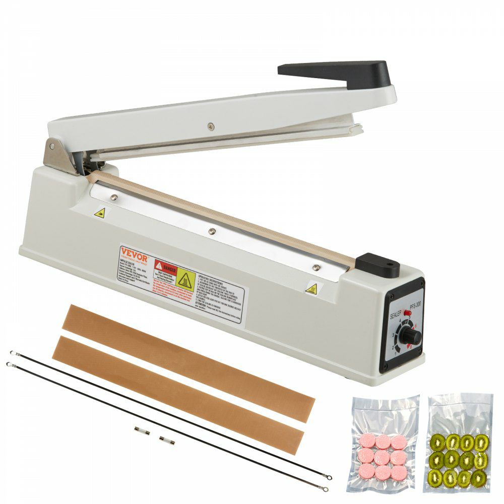 Impulse Sealer 12 inch, Manual Heat Sealing Machine with Adjustable Heating Mode, Aluminum Shrink Wrap Bag Sealers for Plastic Mylar PE PP Bags, Portable Poly Bag Sealer with Extra Replace Kit  |   Filling & Sealing Machine Filling & Sealing Machine Filling & Sealing Machine