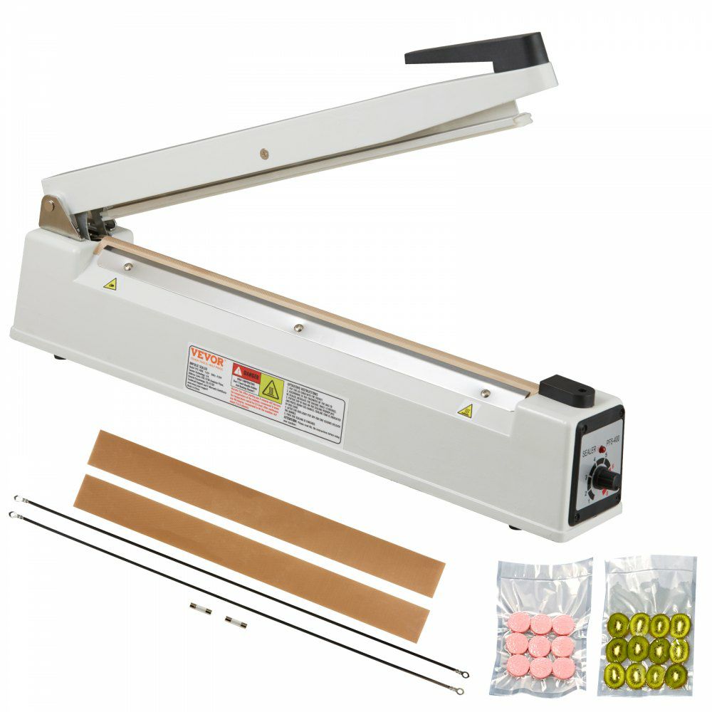 Impulse Sealer 16 inch, Manual Heat Sealing Machine with Adjustable Heating Mode, Aluminum Shrink Wrap Bag Sealers for Plastic Mylar PE PP Bags, Portable Poly Bag Sealer with Extra Replace Kit  |   Filling & Sealing Machine Filling & Sealing Machine Filling & Sealing Machine