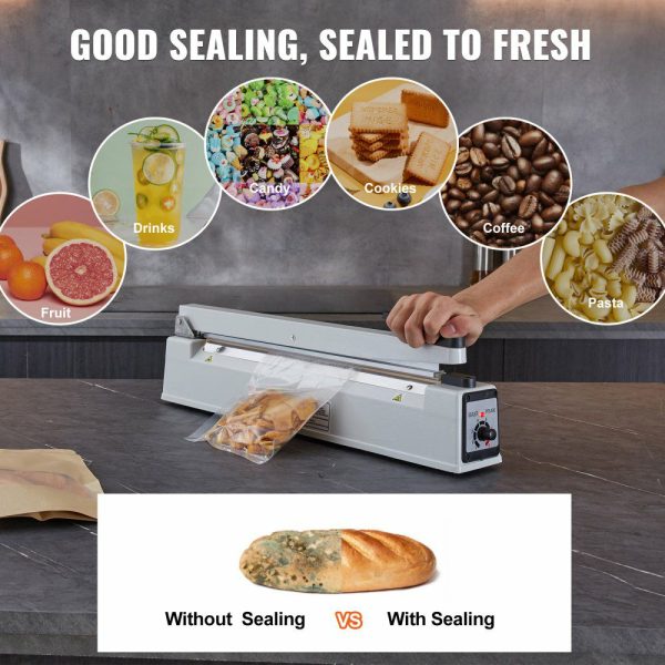 Impulse Sealer 16 inch, Manual Heat Sealing Machine with Adjustable Heating Mode, Aluminum Shrink Wrap Bag Sealers for Plastic Mylar PE PP Bags, Portable Poly Bag Sealer with Extra Replace Kit  |   Filling & Sealing Machine Filling & Sealing Machine Filling & Sealing Machine