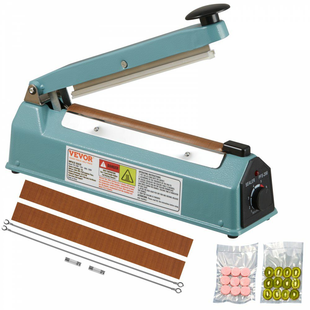 Impulse Sealer 8 inch, Manual Heat Seal Machine with Adjustable Heating Mode, Iron Shrink Wrap Bag Sealers for Plastic Mylar PE PP Bags, Portable Poly Bag Sealing Machine with Extra Replace Kit  |   Filling & Sealing Machine Filling & Sealing Machine Filling & Sealing Machine