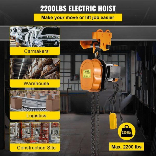 Lift Electric Hoist Electric Winch 2200lbs Remote Control 10ft Lift Height  |   Hoists & Winches & Rigging Hoists & Winches & Rigging Hoists & Winches & Rigging