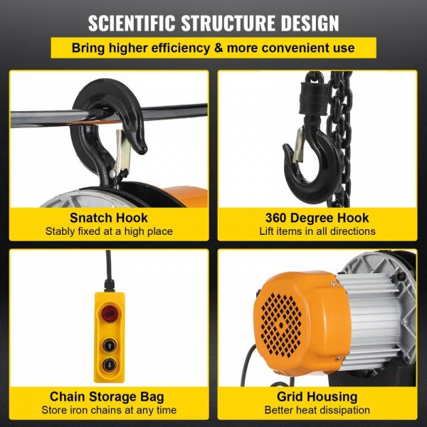 Lift Electric Hoist Electric Winch 2200lbs Remote Control 10ft Lift Height  |   Hoists & Winches & Rigging Hoists & Winches & Rigging Hoists & Winches & Rigging