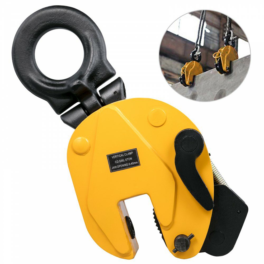 Lifting Clamp 11000Lbs/5T, Working Load Vertical Plate Clamp 0-1.2inch/30mm Jaw Opening, Industrial Steel Plate Clamp Sheet Metal Lifting Clamp Plate Lifting Clamp Handling Lifting Equipment  |   Hoists & Winches & Rigging Hoists & Winches & Rigging Hoists & Winches & Rigging