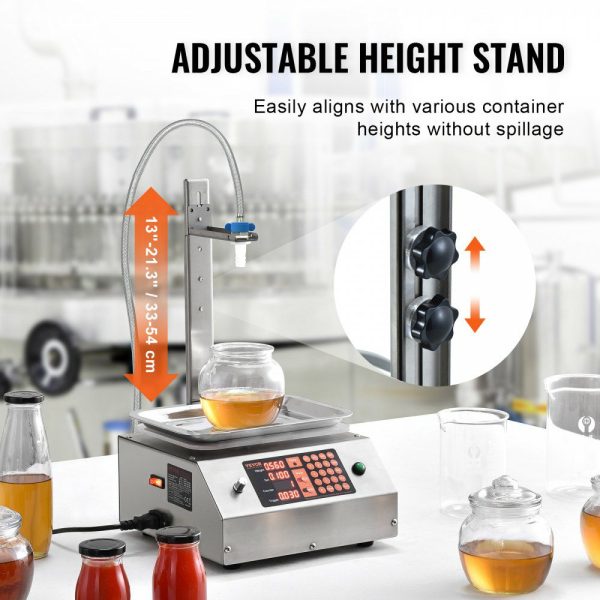 Liquid Filling Machine, 30-15000 g Weighing Capacity, Automatic Bottle Filler Machine Bottling Machine Digital Control for Milk, Water, Oil, Wine, Beverage, Detergent, Shampoo (Single Nozzle)  |   Filling & Sealing Machine Filling & Sealing Machine Filling & Sealing Machine