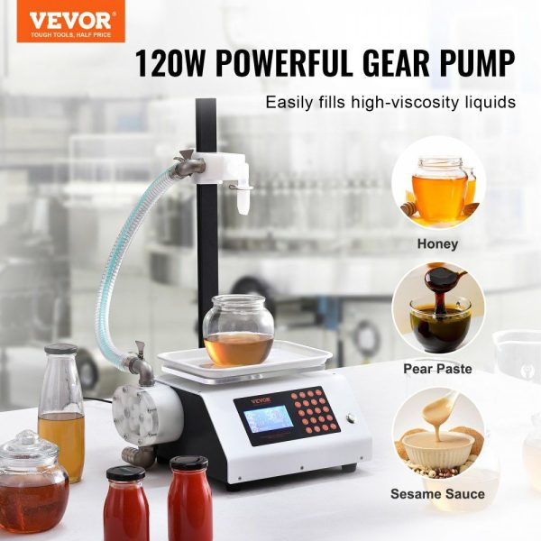 Liquid Filling Machine, 50-5000 g Weighing Capacity, Automatic Bottle Filler Machine Bottling Machine Gear Pump Digital Control for Honey, Oil, Wine, Detergent, Viscous Liquids (Single Nozzle)  |   Filling & Sealing Machine Filling & Sealing Machine Filling & Sealing Machine