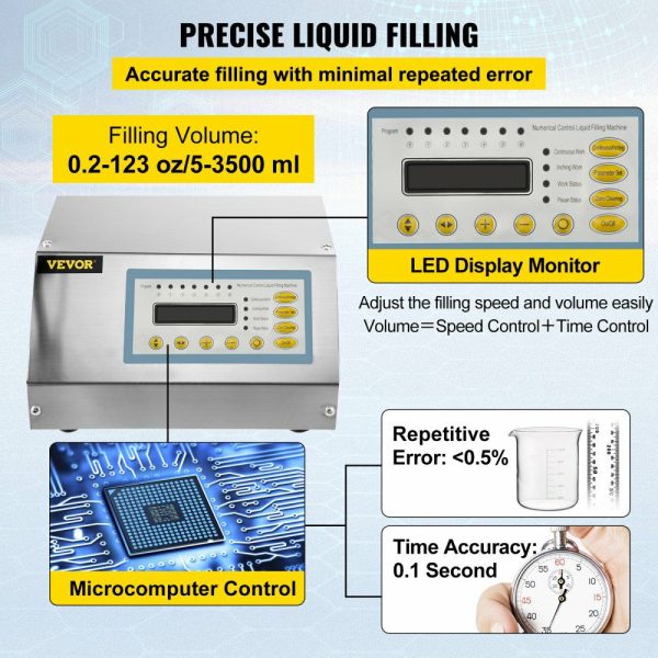 Liquid Filling Machine Digital Control Pump Filling Machine GFK160 Bottle Filling Machine 2-3500ml Digital Filling  |   Filling & Sealing Machine Filling & Sealing Machine Filling & Sealing Machine