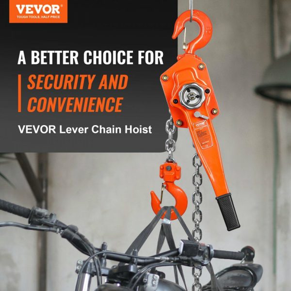 Manual Lever Chain Hoist, 3 Ton 6600 lbs Capacity 10 FT Come Along, G80 Galvanized Carbon Steel with Weston Double-Pawl Brake, Auto Chain Leading & 360° Rotation Hook, for Garage Factory Dock  |   Hoists & Winches & Rigging Hoists & Winches & Rigging Hoists & Winches & Rigging