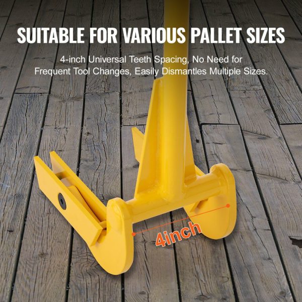 Pallet Buster, 41-Inch Handle, 2000 lbs Weight Capacity, Q235 Carbon Steel, Heavy Duty Deck Wrecker Demolition Wood Pallet Tool Breaker Pry Bar Puller for Efficient and Effortless Board Removal  |   Dollies & Movers Dollies & Movers Dollies & Movers