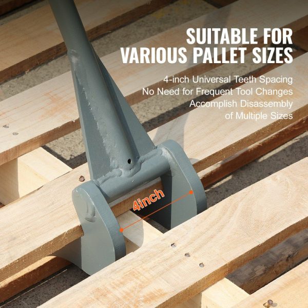 Pallet Buster, 50” Carbon Steel Handle Pallet Breaker, 2000 lbs Weight Capacity, Heavy Duty Deck Board Removal Tool, Deck Wrecker with Non-Slip Grip for Efficient and Effortless Board Removal  |   Dollies & Movers Dollies & Movers Dollies & Movers