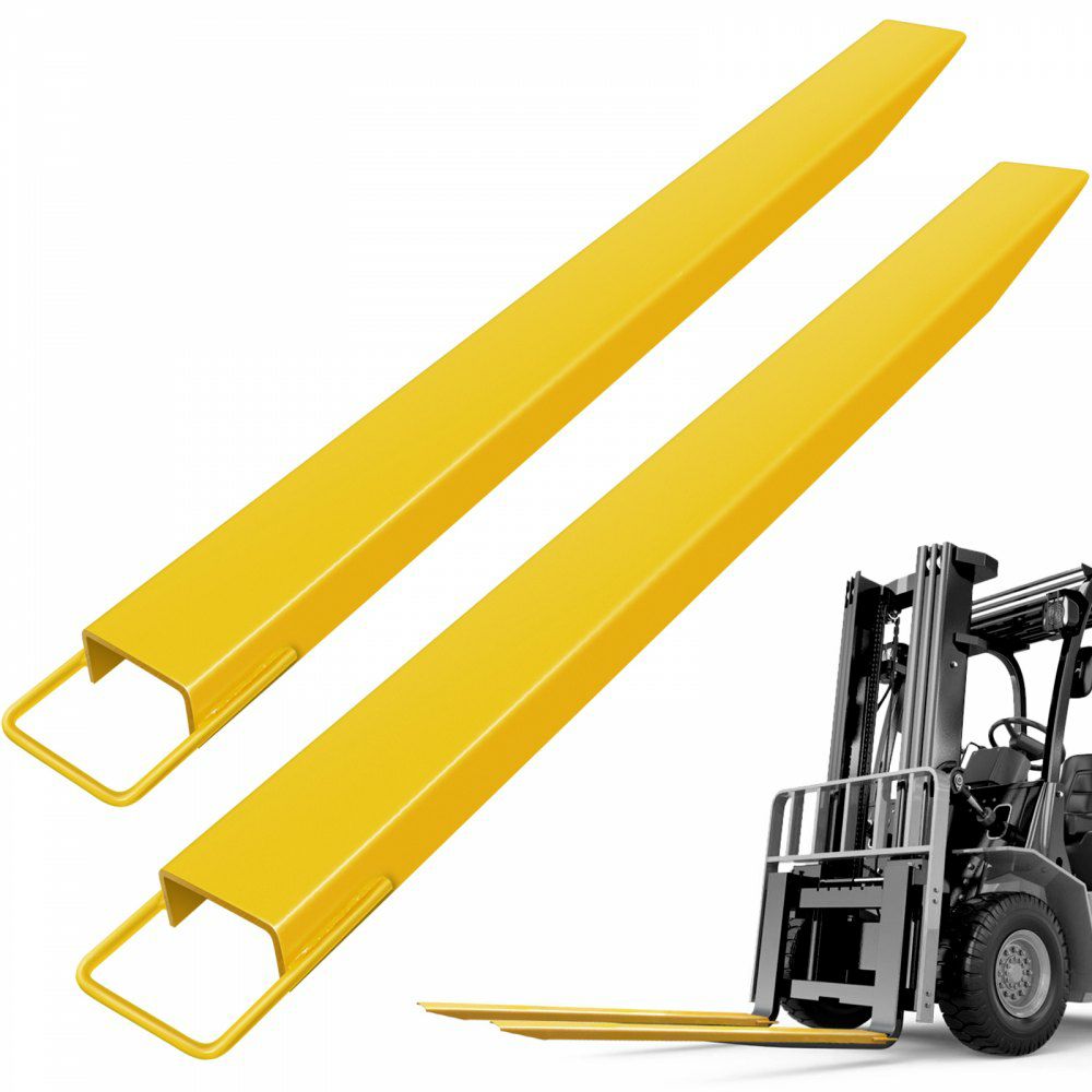 Pallet Fork Extension 72 Inch Length 4.5 Inch Width, Heavy Duty Alloy Steel Fork Extensions for forklifts, 1 Pair Forklift Extension, Yellow  |   Pallet Moving Equipment & Accessories Material Handling Pallet Moving Equipment & Accessories