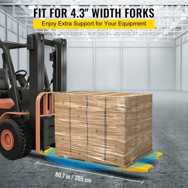 Pallet Fork Extension 84 Inch Length 4.5 Inch Width, Heavy Duty Alloy Steel Fork Extensions for forklifts, 1 Pair Forklift Extension, Yellow  |   Pallet Moving Equipment & Accessories Material Handling Pallet Moving Equipment & Accessories