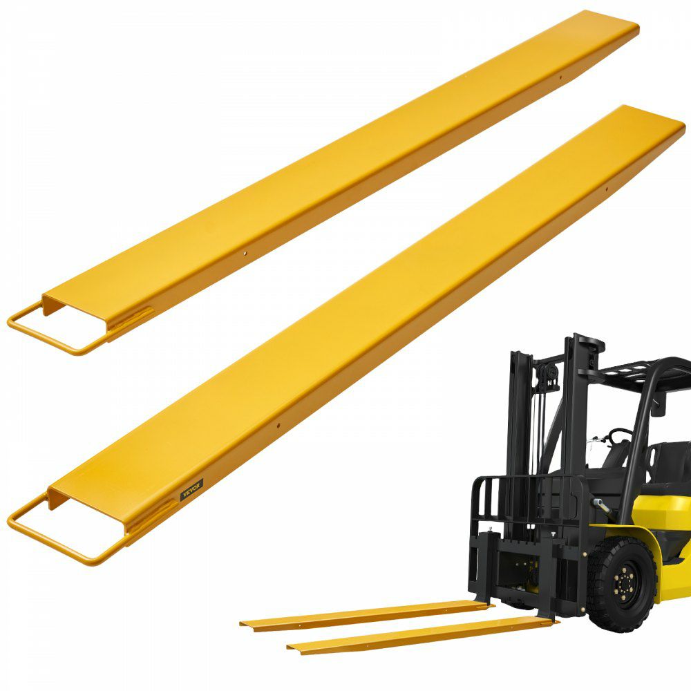 Pallet Fork Extensions, 72″ Length 4.5″ Width, Heavy Duty Carbon Steel Fork Extensions for Forklifts, 1 Pair Forklift Extensions, Industrial Forklift Fork Attachments for Forklift Truck, Yellow  |   Pallet Moving Equipment & Accessories Material Handling Pallet Moving Equipment & Accessories