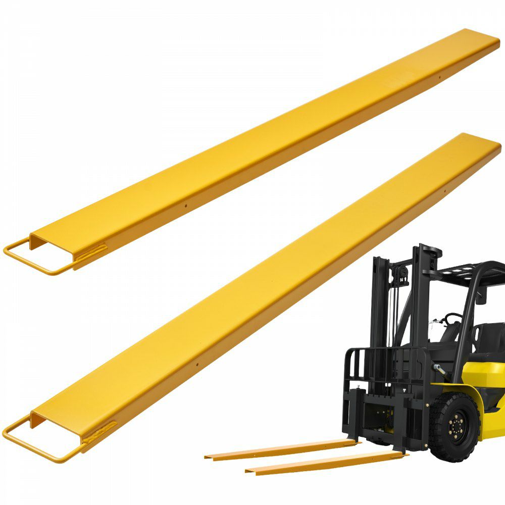 Pallet Fork Extensions, 84″ Length 4.5″ Width, Heavy Duty Carbon Steel Fork Extensions for Forklifts, 1 Pair Forklift Extensions, Industrial Forklift Fork Attachments for Forklift Truck, Yellow  |   Pallet Moving Equipment & Accessories Material Handling Pallet Moving Equipment & Accessories